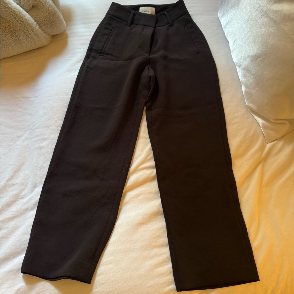 Wilfred Tie Front Pant Dark Brown